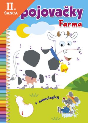 Lacná kniha Spojovačky: Farma (+ samolepky)