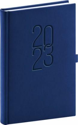 Denný diár Vivella Classic 2023, modrý, 15 × 21 cm