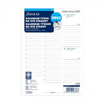 Kalendár Filofax A5 týždeň/2 strany ČJ+SJ 2024