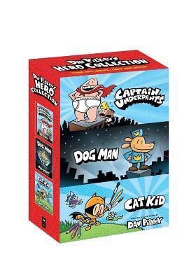 Dav Pilkey's Hero Collection (Captain Underpants 1, Dog Man 1, Cat Kid Comic Club 1)