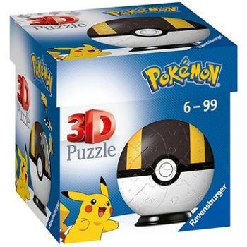 Puzzle-Ball Pokémon: Poké Ball žlto-čierny 54 Ravensburger