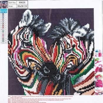 Diamantové maľovanie Zebra (30x30cm)