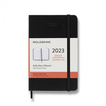 Diár MOLESKINE 2023 denný tvrdý čierny S