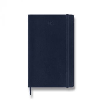 Diár MOLESKINE 2023 týždenný mäkký modrý L