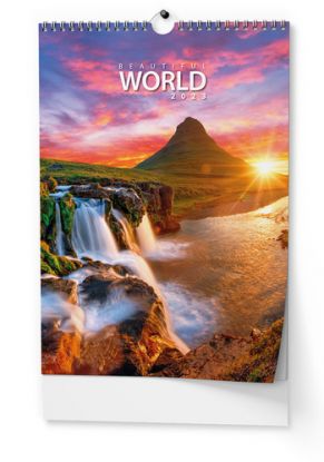 Nástenný kalendár Beautiful World 2023, 32 x 45 cm
