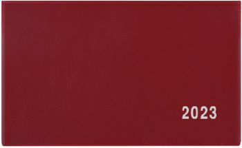 Týždenný diár Cyril 2023 PVC bordó, 150 x 90 mm