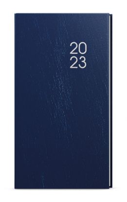 Týždenný diár Jakub 2023 balacron vreckový, modrá, 75 x 150 mm