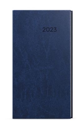 Týždenný diár Jakub 2023 Vivella vreckový, modrá, 75 x 150 mm