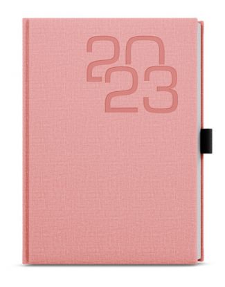 Týždenný diár Oskar 2023 Fabric A5 ružová, 143 x 205 mm
