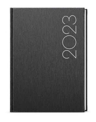 Týždenný diár Oskar 2023 ForMen A5 Black, 143 x 205 mm