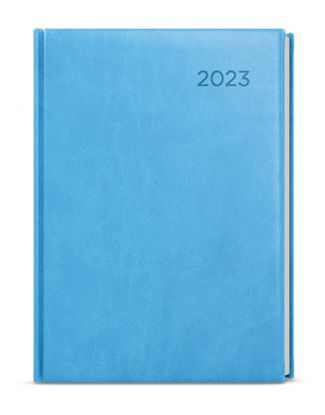 Týždenný diár Oskar 2023 Vivella A5 svetlomodrá, 143 x 205 mm