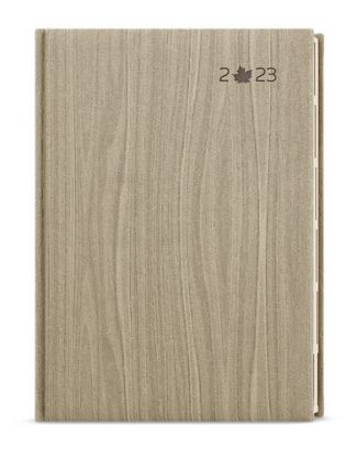 Týždenný diár Oskar 2023 Wood A5 svetlohnedá, 143 x 205 mm