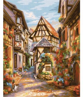Maľovanie podľa čísel Dedinská ulička (24x30 cm) Schipper