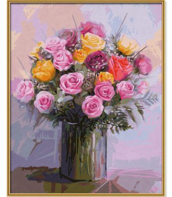 Maľovanie podľa čísel Pastelové ruže (40x50 cm) Schipper