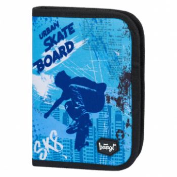 Školský peračník klasik dve chlopne Skateboard Baagl