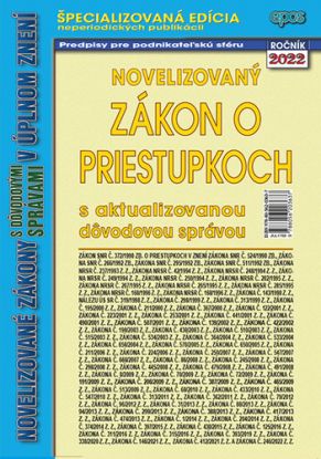 Novelizovaný zákon o priestupkoch 17/2022