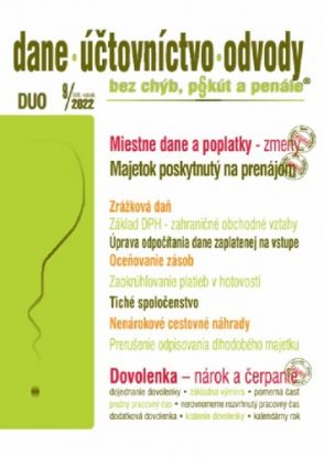 Dane účtovníctvo odvody 9 2022 - Miestne dane a poplatky