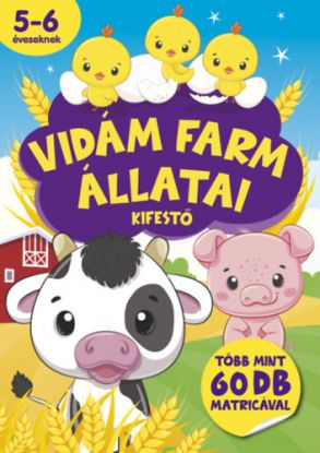 Vidám farm állatai kifestő - Több mint 60 db matricával