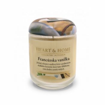 Stredná sviečka Heart & Home Francúzska vanilka, 115g