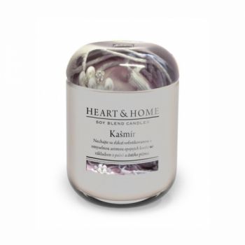 Stredná sviečka Heart & Home Kašmír, 115g