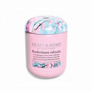 Stredná sviečka Heart & Home Rozkvitnutá záhrada, 270g