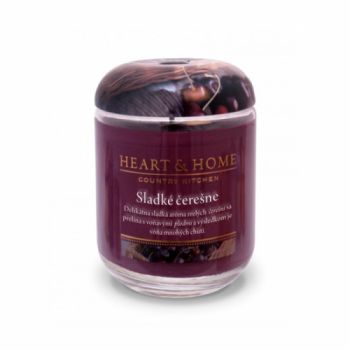Veľká sviečka Heart & Home Sladké čerešne, 340g