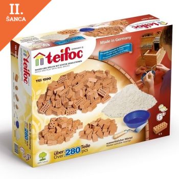 Lacná hra TEIFOC Veľká sada tehličiek a cementu