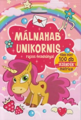 Málnahab unikornis rajzos feladványai - Több mint 100 db ajándék matrica