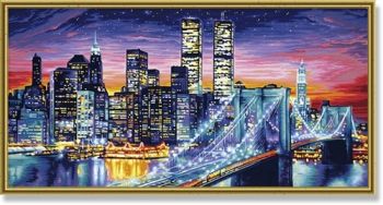 Maľovanie podľa čísel Nočný Manhattan (40x80 cm) Schipper