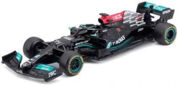 Bburago 1:43 RACE  F1 - MERCEDES-AMG F1 W12 E Performance (2021) 77 (Valtteri Bottas) with helmet - hard case