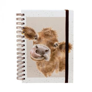 Zápisník s hrebeňovou väzbou A5 "Moo" Wrendale Designs – krava