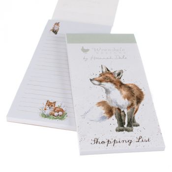 Nákupný zoznam s magnetom "Bright Eyed and Bushy Tailed" Wrendale Designs - líška