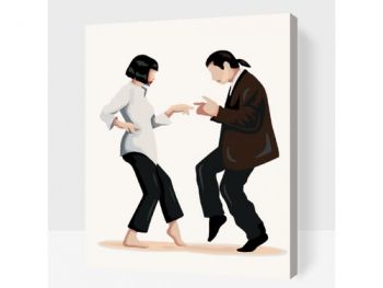 Maľovanie podľa čísiel Pulpfiction Mia a Vincent tancujú (40x50cm)