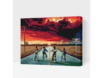 Maľovanie podľa čísiel Stranger Things (40x50cm)