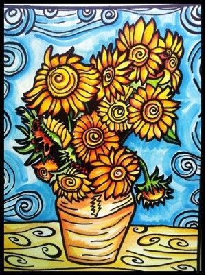Colorvelvet zamatový obrázok Slnečnice A4