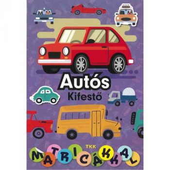 Autós kifestő - matricákkal