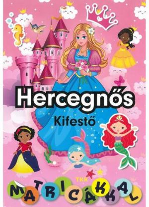 Hercegnős kifestő - matricákkal