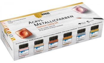 Akrylové farby metalické Kreul Glamour Living 6x20 ml