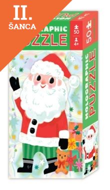 Lacná hra Puzzle holografické Santa 50 Crocodile Creek