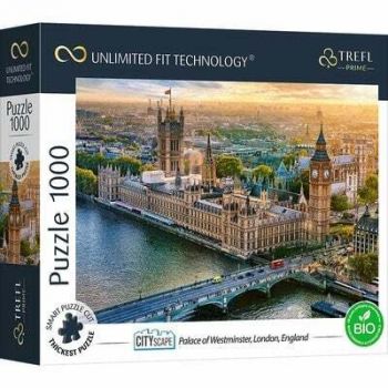 Puzzle Panoráma mesta: Westminsterský palác, Londýn, Anglicko 1000 Trefl Prime