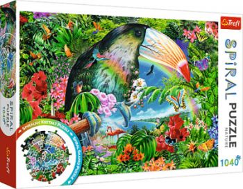 Špirálové puzzle Tropické zvieratá 1040 Trefl