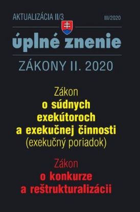 Aktualizácia II/3 - Exekučný poriadok, konkurz a reštrukturalizácia
