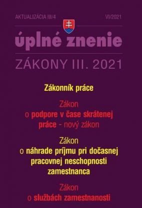 Aktualizácia III/4 2021 - Kurzarbeit a Zákonník práce