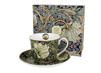 Jumbo porcelánová šálka s podšálkou William Morris - Pimpernel 400 ml