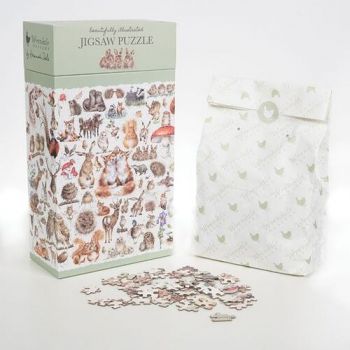 Puzzle "Country Set" Wrendale Designs (1000 dielikov) – lesné zvieratká