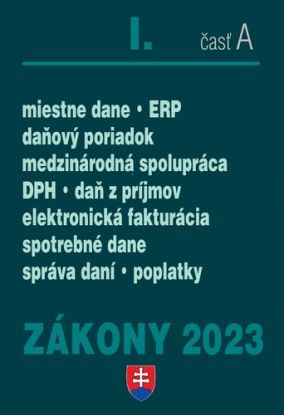Zákony 2023 I. A – Daňové zákony