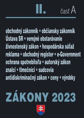 Zákony 2023 II. A – Obchodné právo, Občianske právo, živnostenské podnikanie