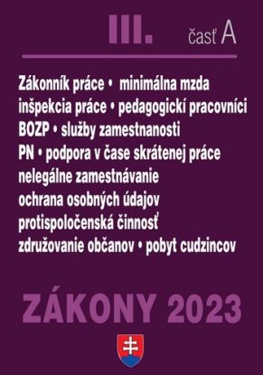 Zákony 2023 III. A – Pracovnoprávne vzťahy a BOZP, Minimálna mzda