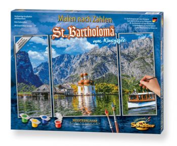 Maľovanie podľa čísel Sv. Bartolomej pri jazere Königsee (50x80 cm) Schipper