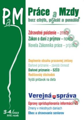 Práce a Mzdy 3-4 2023 - Zdravotné poistenie – zmeny